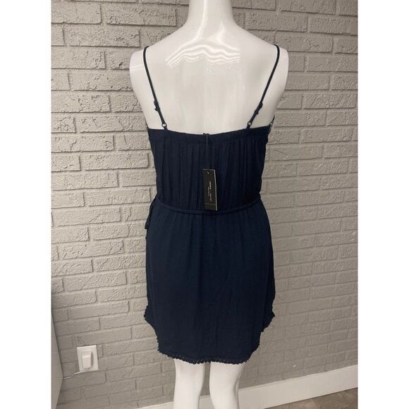 Romeo + Juliet Couture Navy Blue & White Mini Boho Dress Size S NWT - Picture 2 of 13